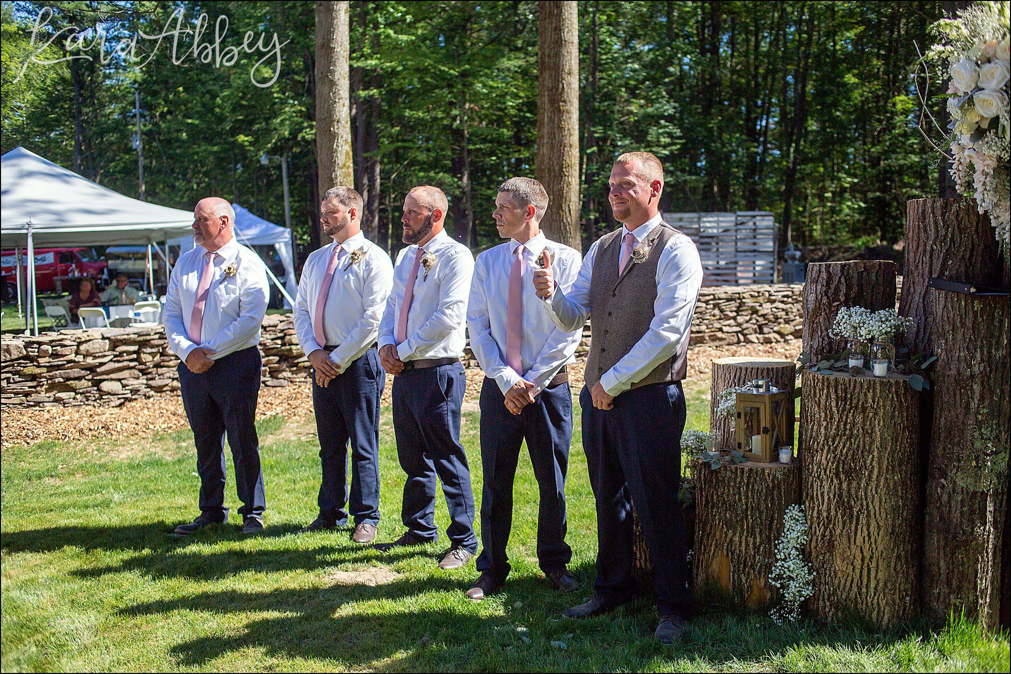 Rustic Elegant Outdoor Summer Wedding on Private Property in PA - Ceremony