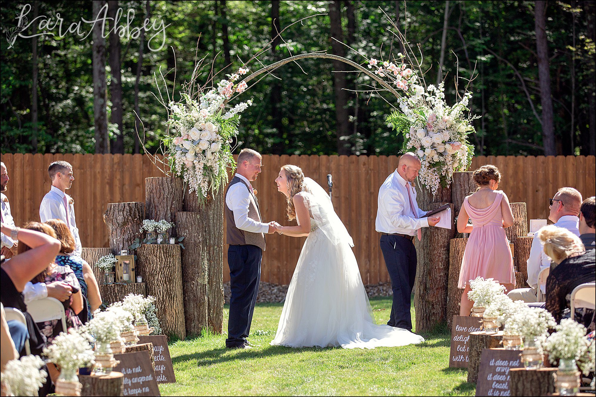 Rustic Elegant Outdoor Summer Wedding on Private Property in PA - Ceremony