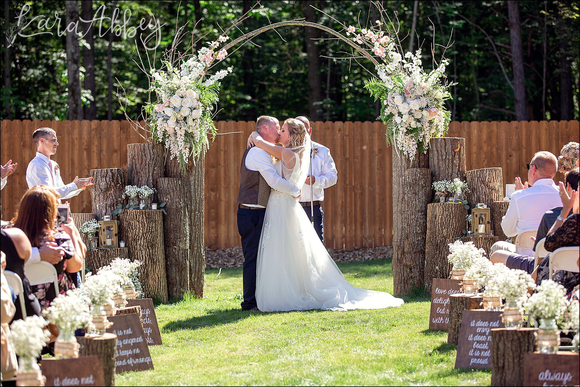 Rustic Elegant Outdoor Summer Wedding on Private Property in PA - Ceremony