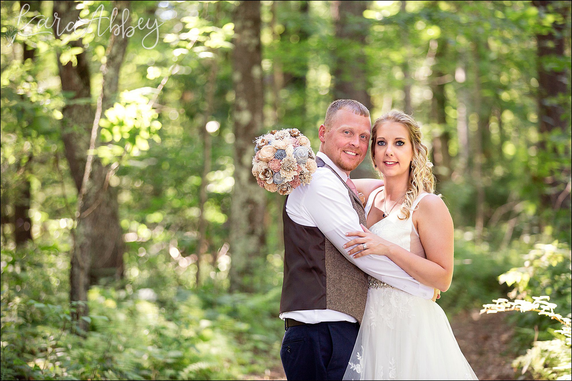 Rustic Elegant Outdoor Summer Wedding on Private Property in PA - Bride & Groom Portraits