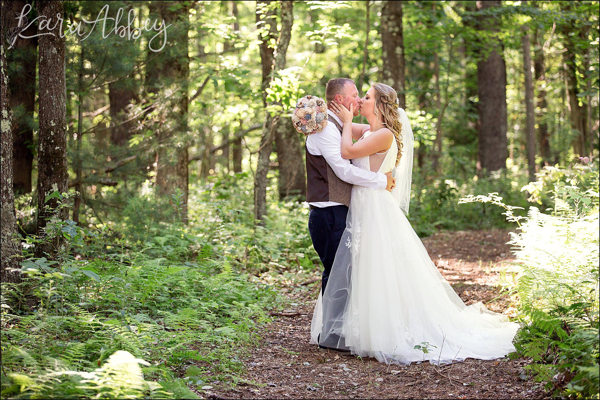 Rustic Elegant Outdoor Summer Wedding on Private Property in PA - Bride & Groom Portraits