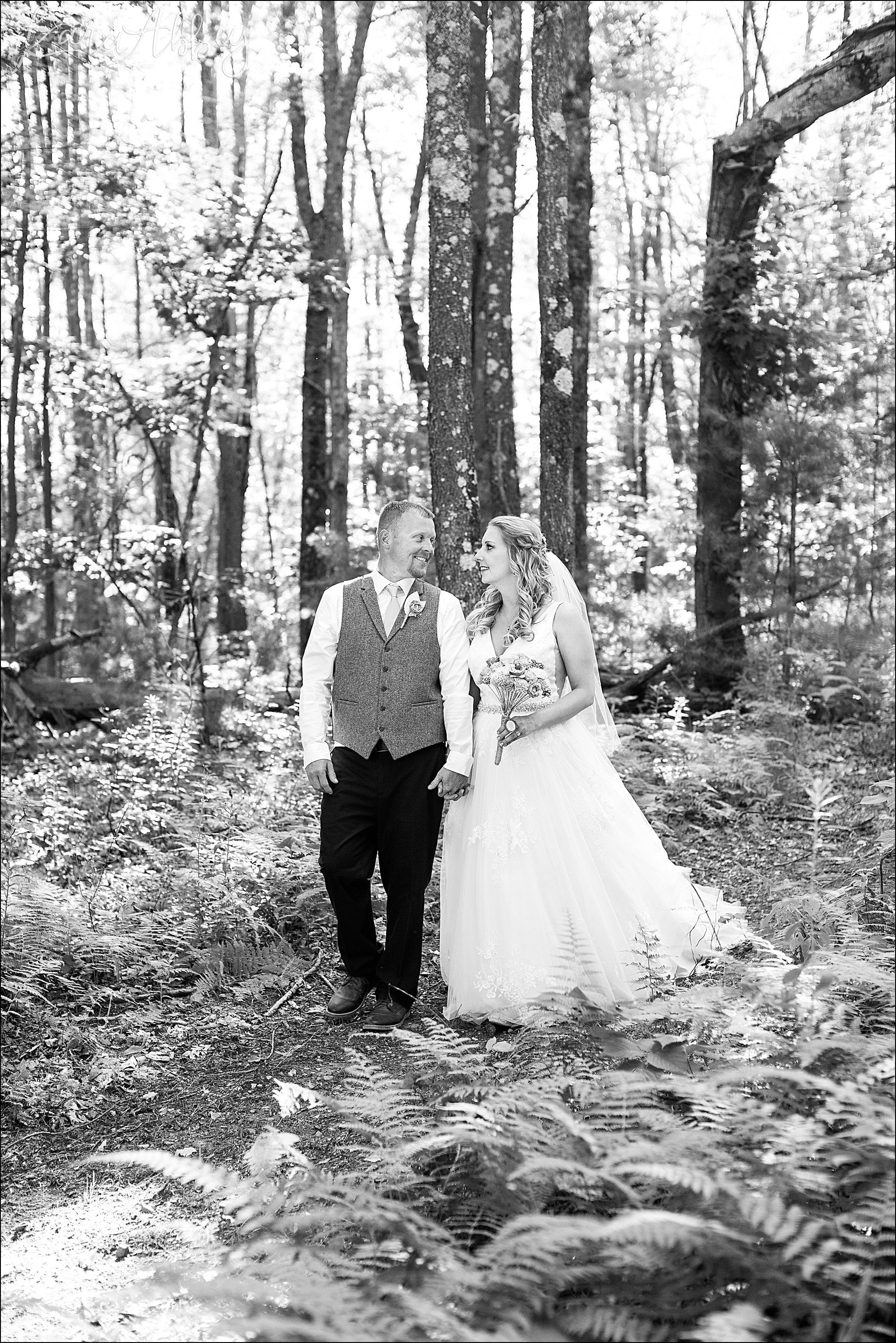 Rustic Elegant Outdoor Summer Wedding on Private Property in PA - Bride & Groom Portraits