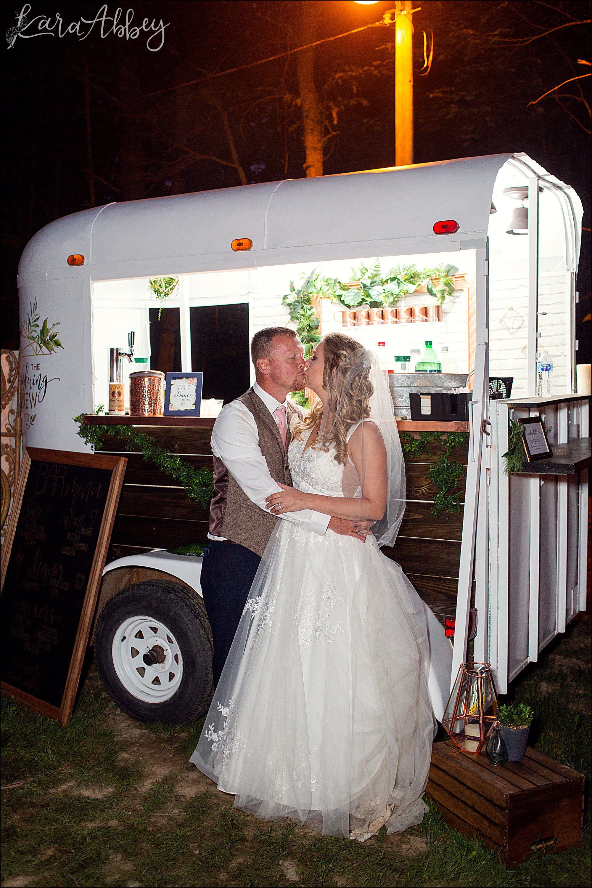Rustic Elegant Outdoor Summer Wedding on Private Property in PA - The Wandering Brew Night Portraits