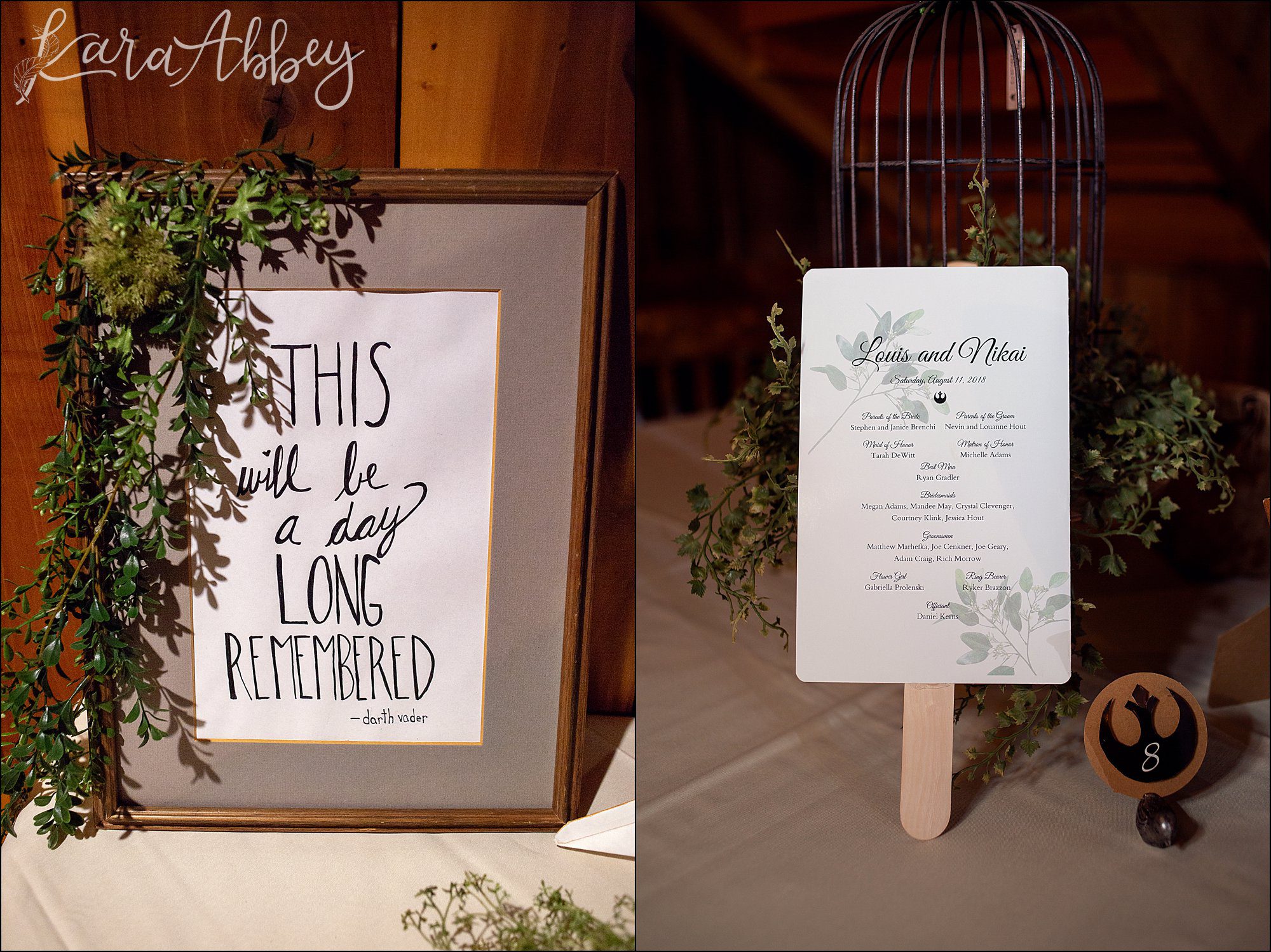 Star Wars Themed Wedding Reception at Bell's Banquets in Mt. Pleasant, PA