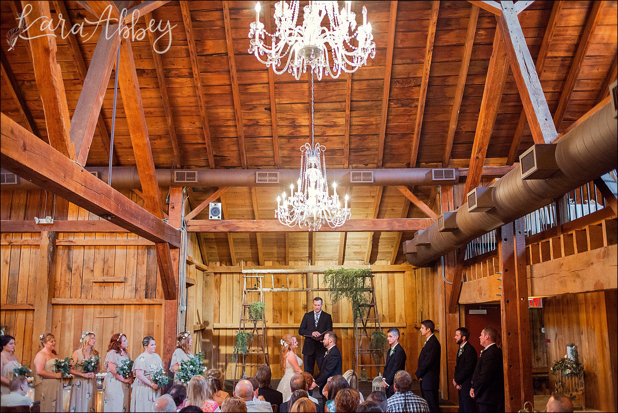 Rich Summer Wedding Ceremony at Bell's Banquets in Mt. Pleasant, PA