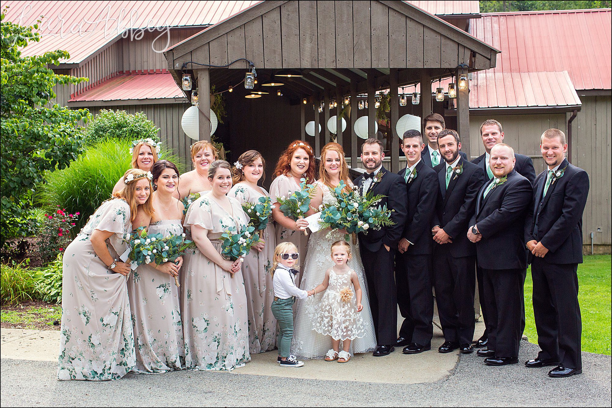 Rich Summer Wedding Ceremony at Bell's Banquets in Mt. Pleasant, PA