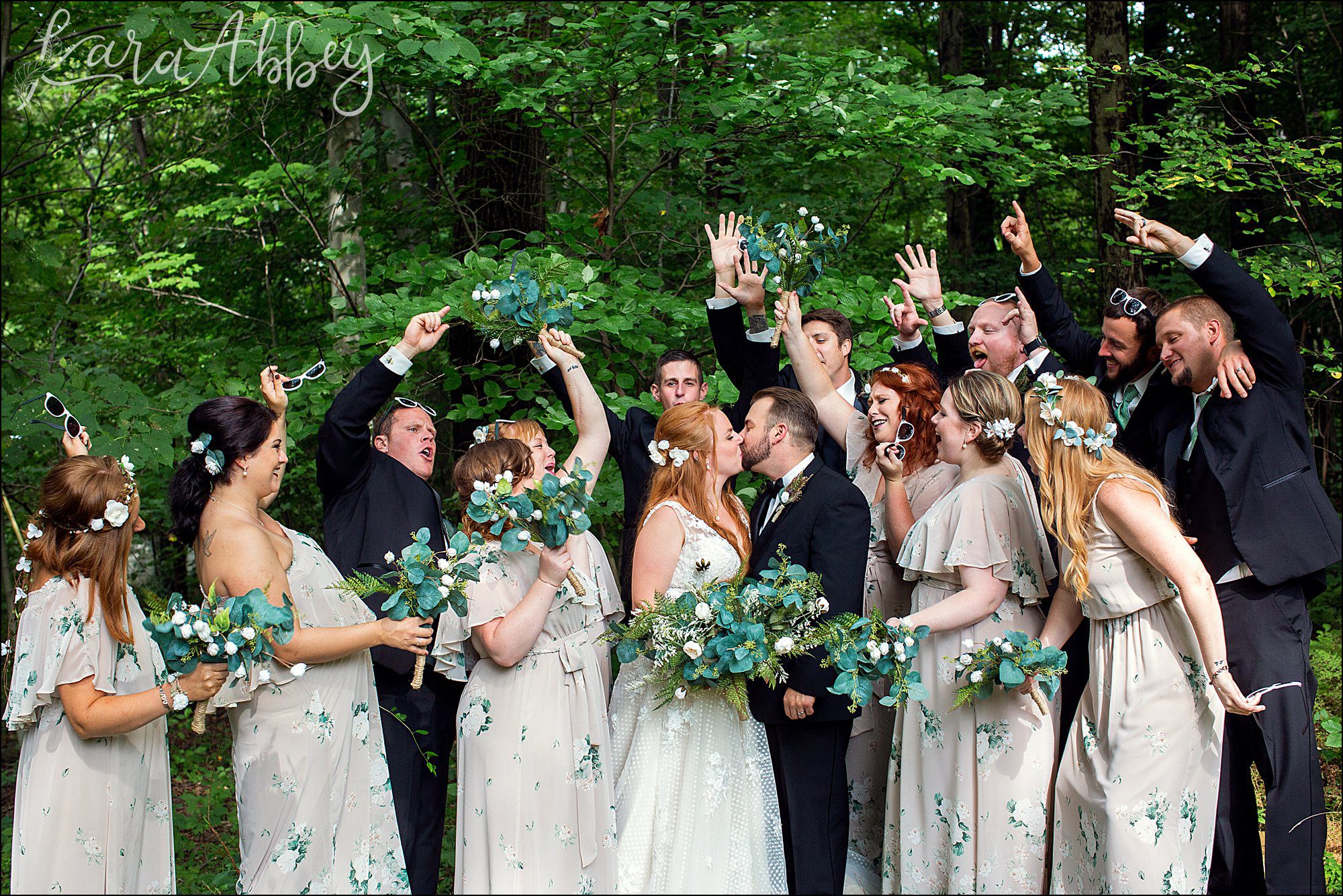 Rich Summer Wedding Portraits at Laurelville Christian Retreat Center in Mt. Pleasant, PA