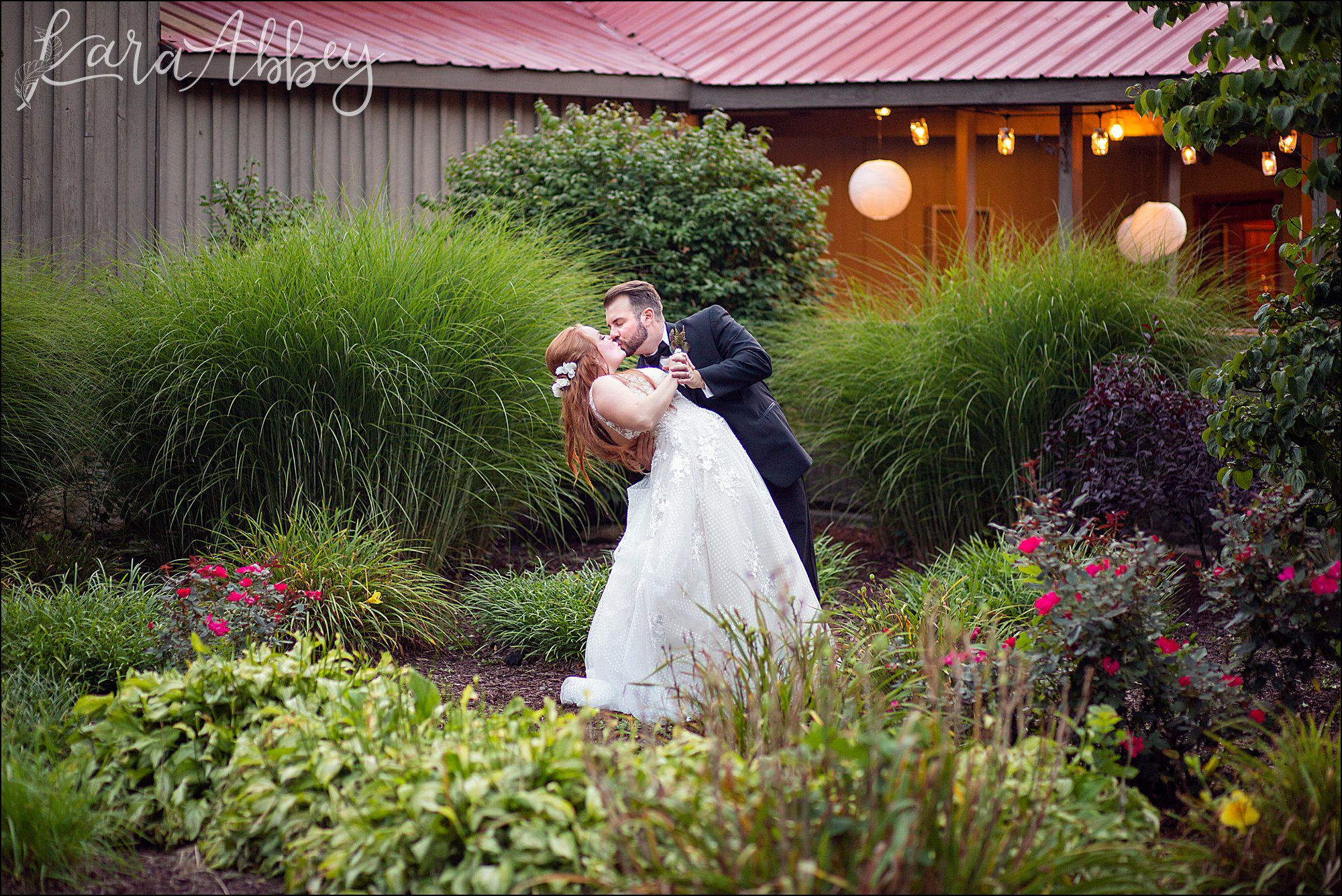 Rich Summer Wedding Sunset Portraits at Bell's Banquets in Mt. Pleasant, PA