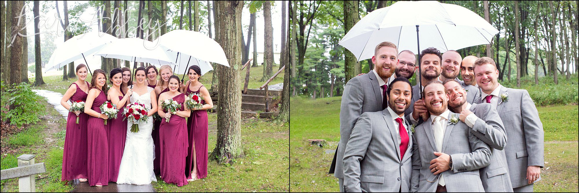 Rainy Summer Wedding Portraits at Bushy Run Battlefield in Jeannette, PA