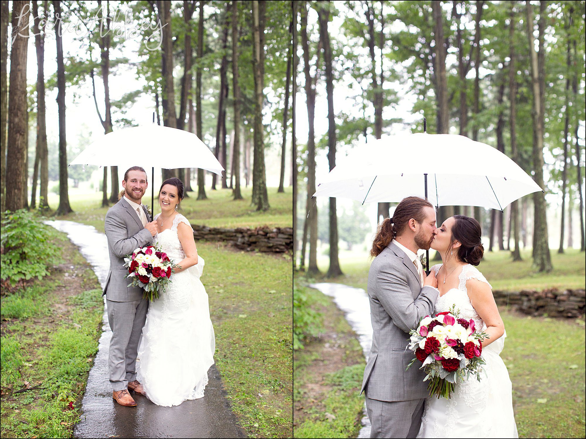 Rainy Summer Wedding Portraits at Bushy Run Battlefield in Jeannette, PA