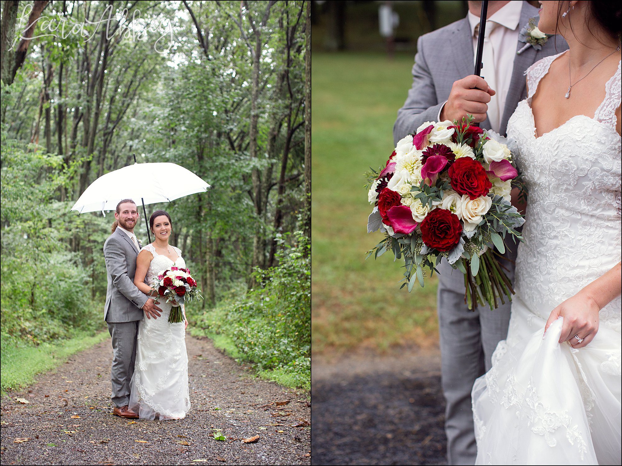 Rainy Summer Wedding Portraits at Bushy Run Battlefield in Jeannette, PA