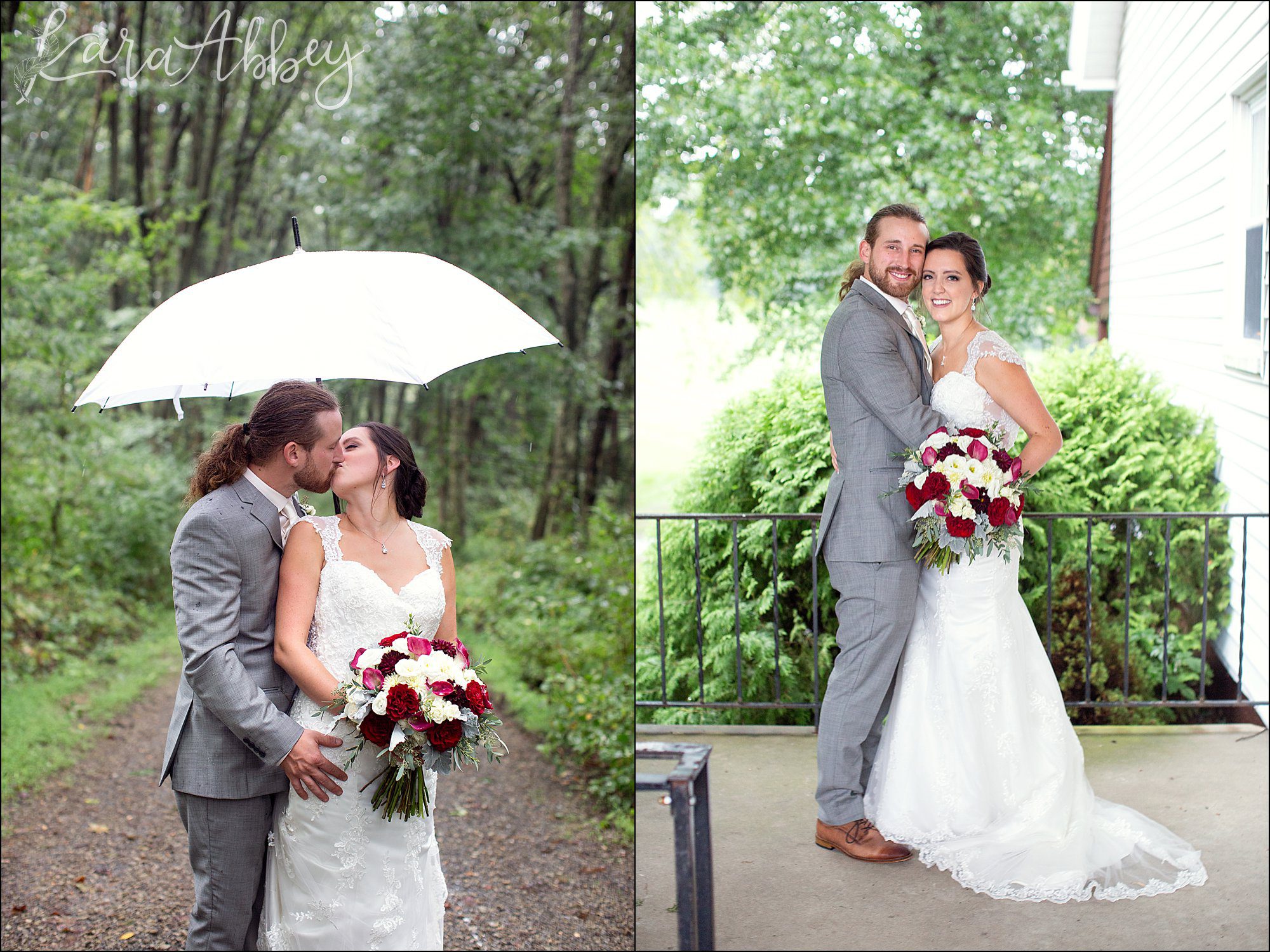 Rainy Summer Wedding Portraits at Bushy Run Battlefield in Jeannette, PA