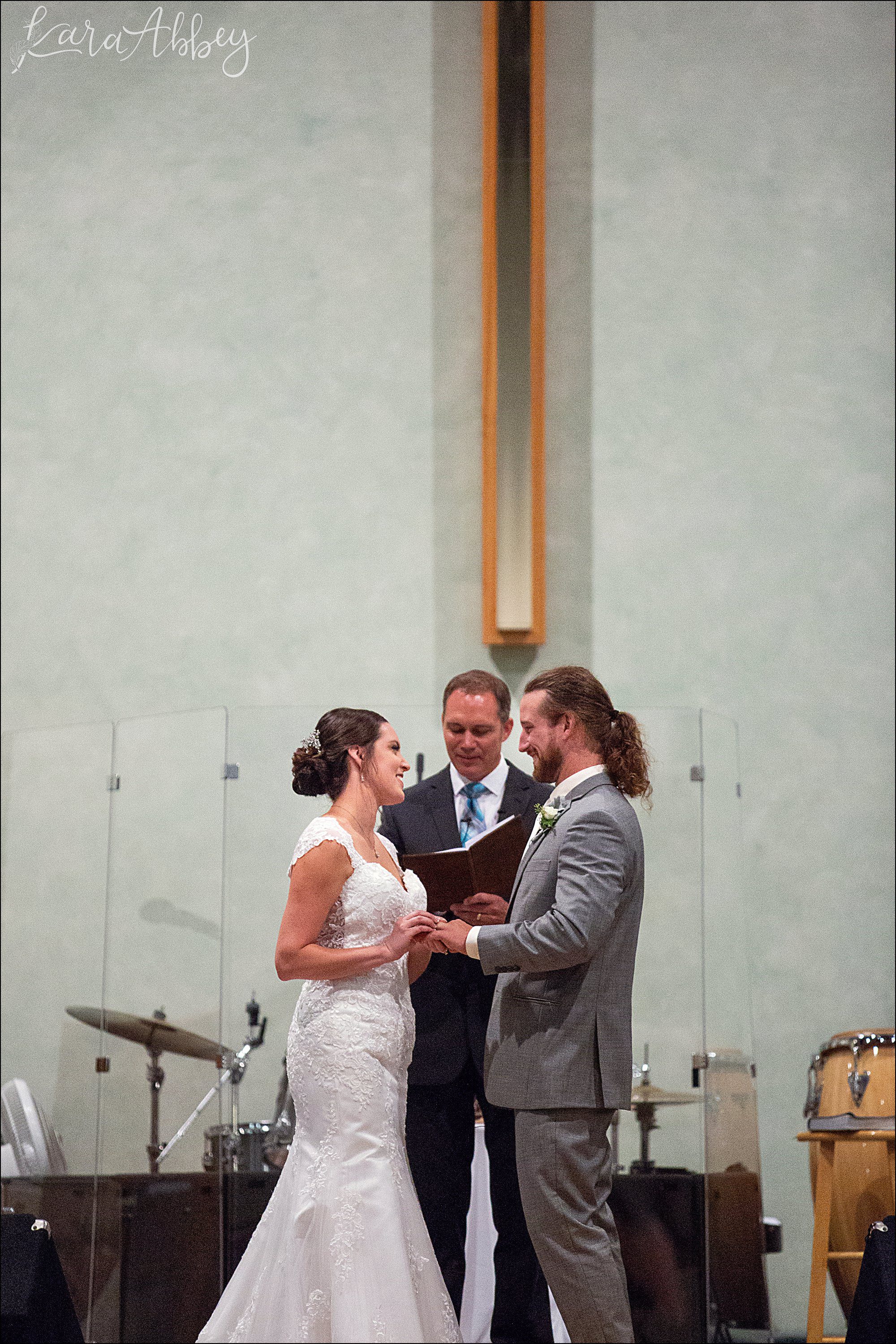 Rainy Summer Wedding Ceremony at Living Word Congregational Church in Jeannette, PA