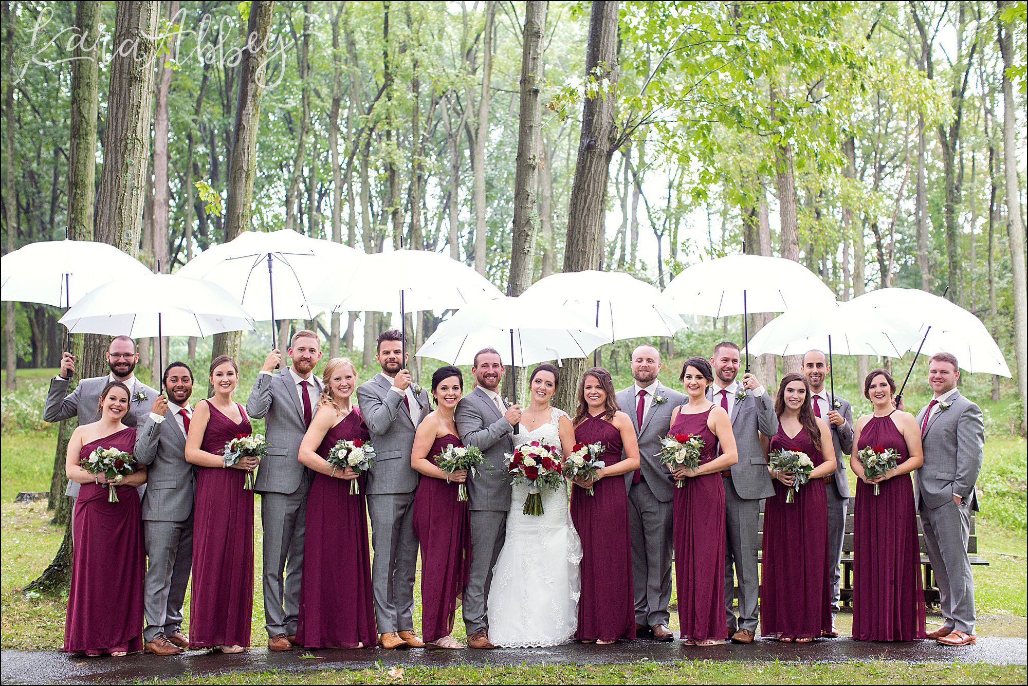 Rainy Summer Wedding Portraits at Bushy Run Battlefield in Jeannette, PA