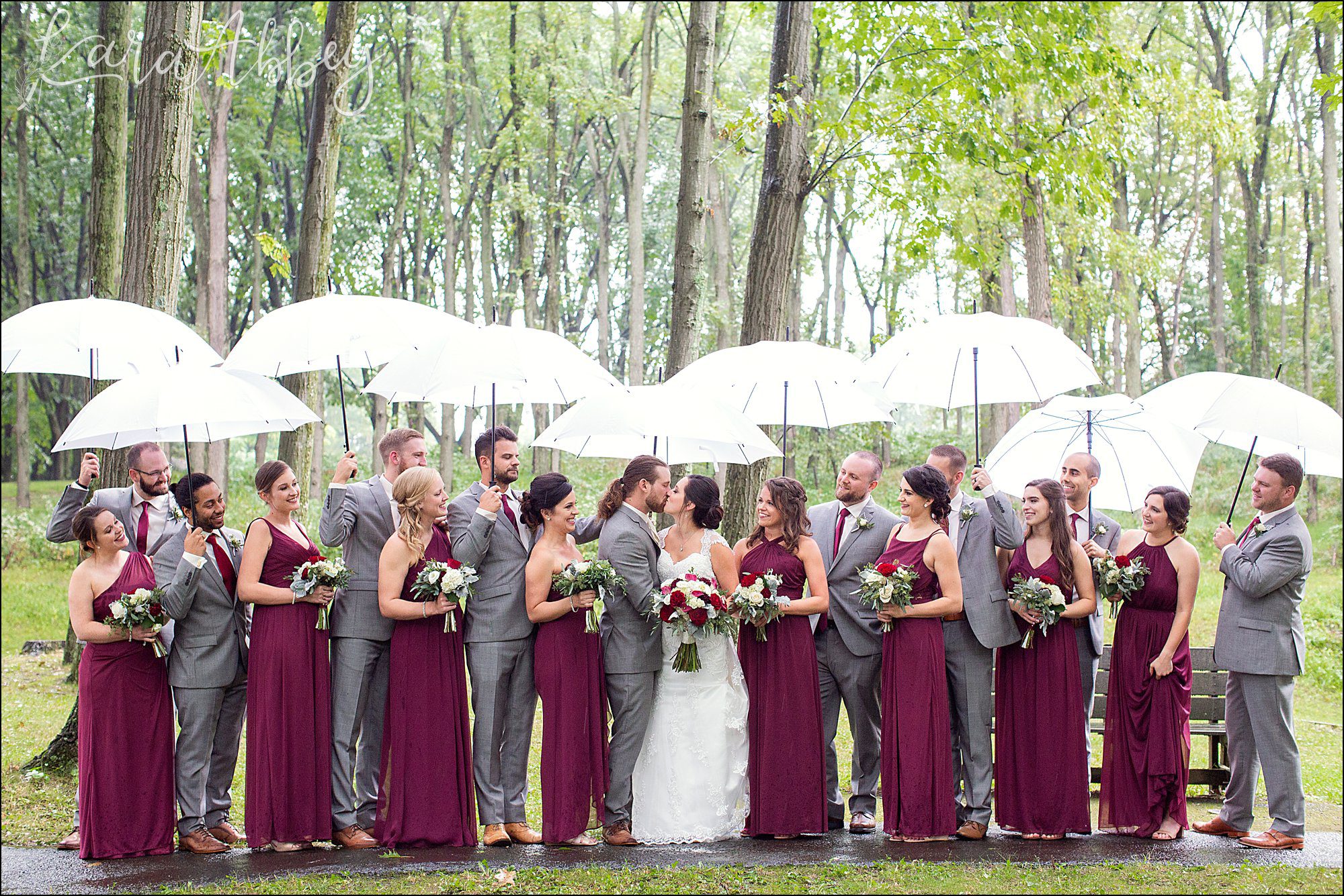 Rainy Summer Wedding Portraits at Bushy Run Battlefield in Jeannette, PA