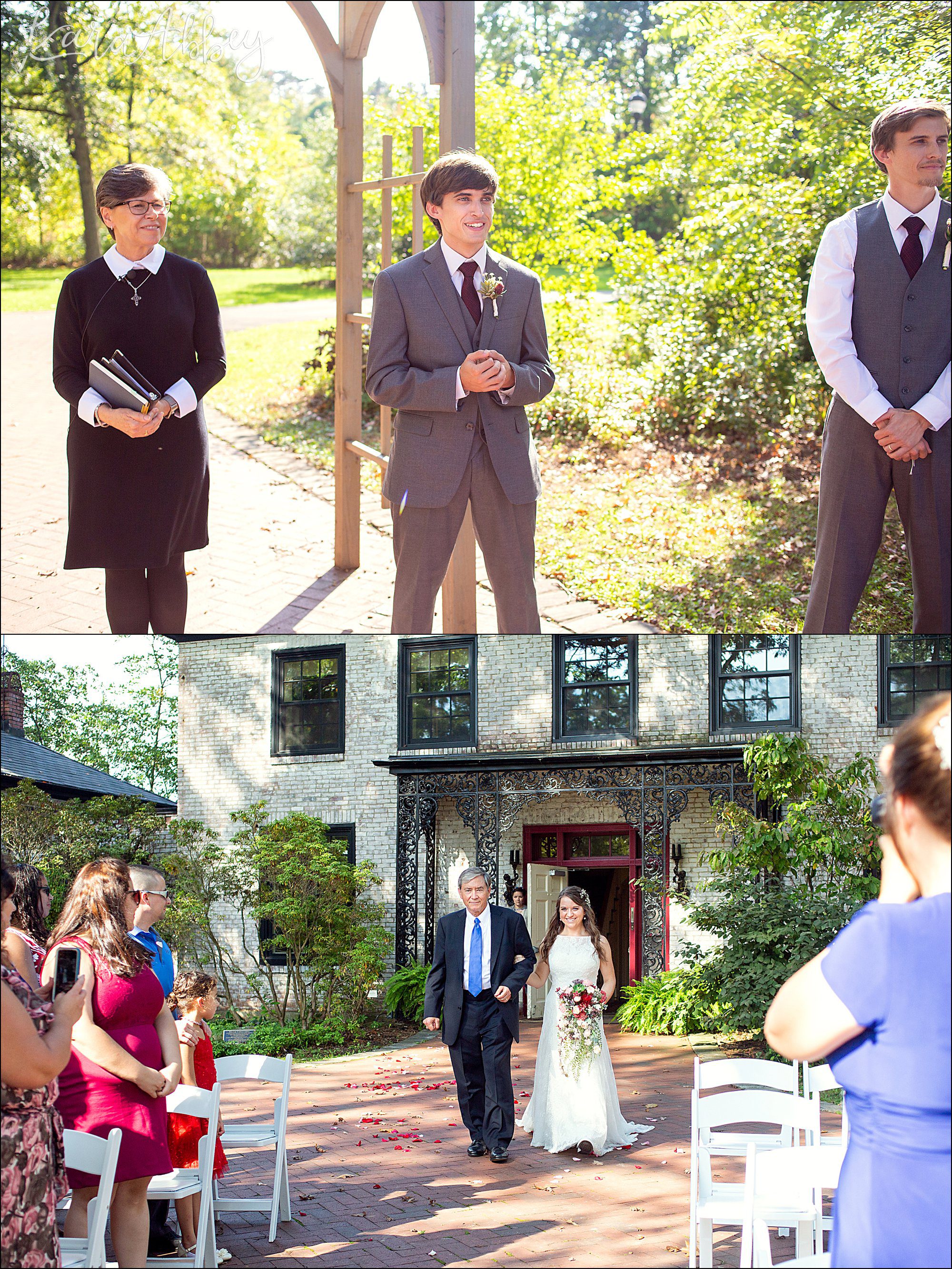 Succop Nature Park Wedding Outdoors in the Fall in Butler PA - Ceremony