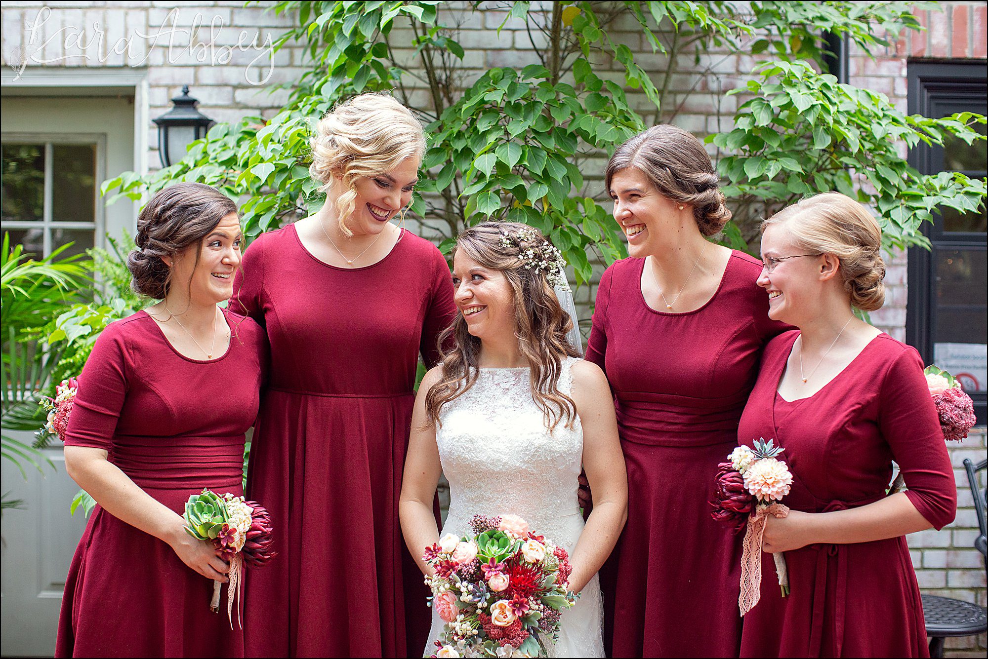 Succop Nature Park Wedding Outdoors in the Fall in Butler PA - Bridesmaids