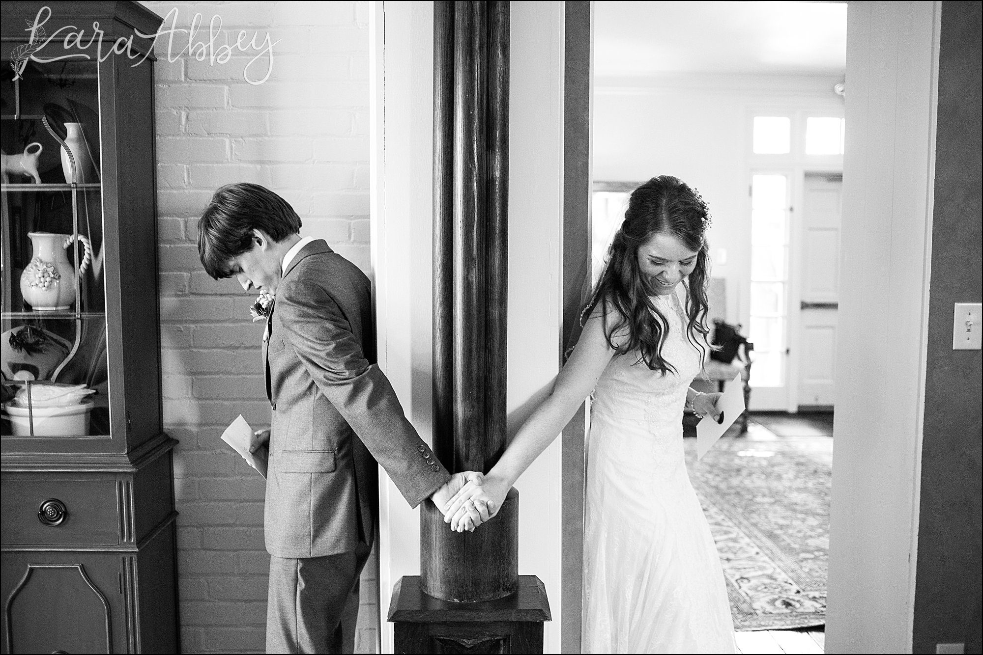 Succop Nature Park Wedding Outdoors in the Fall in Butler PA - Invisible First Look