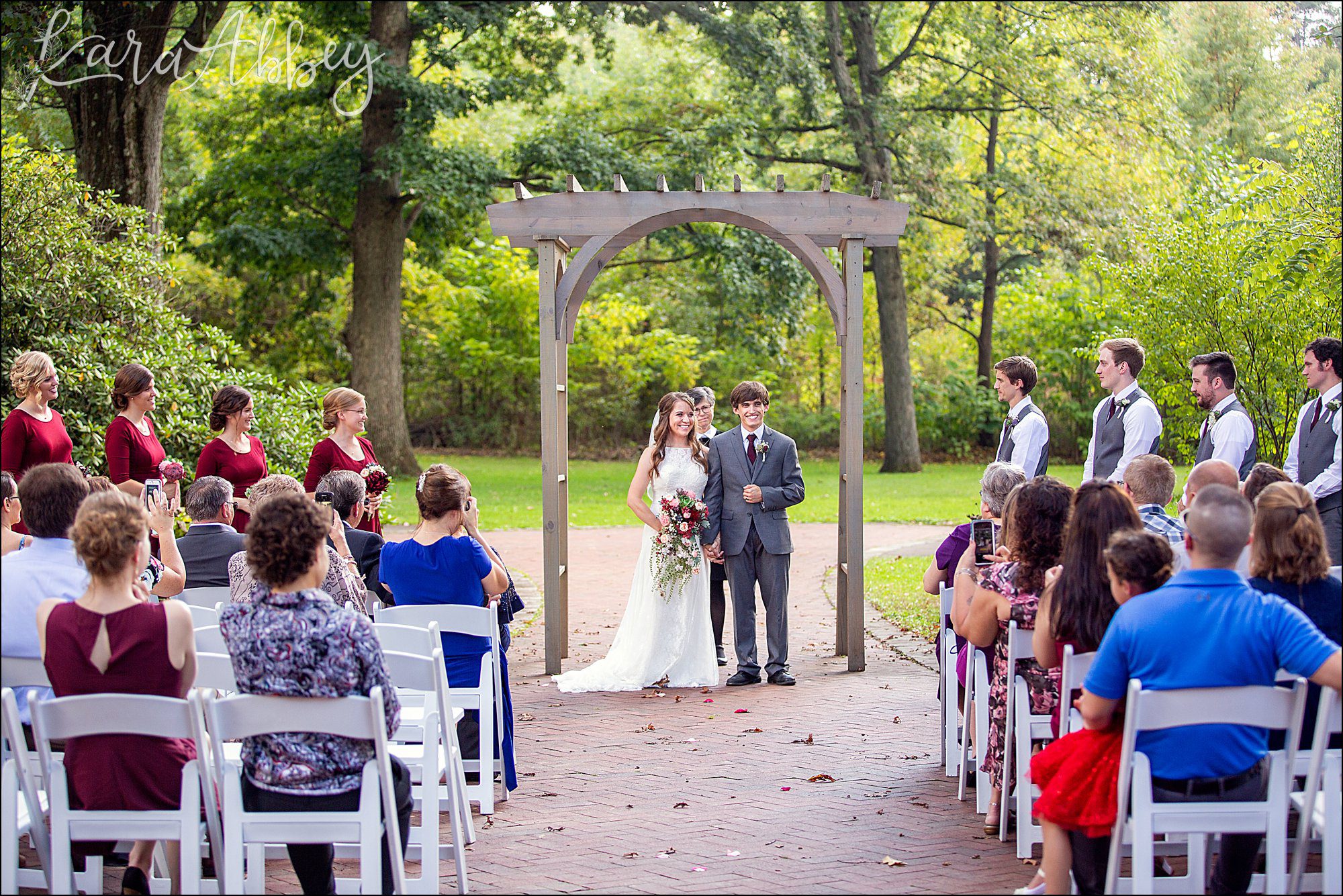 Succop Nature Park Wedding Outdoors in the Fall in Butler PA - Ceremony