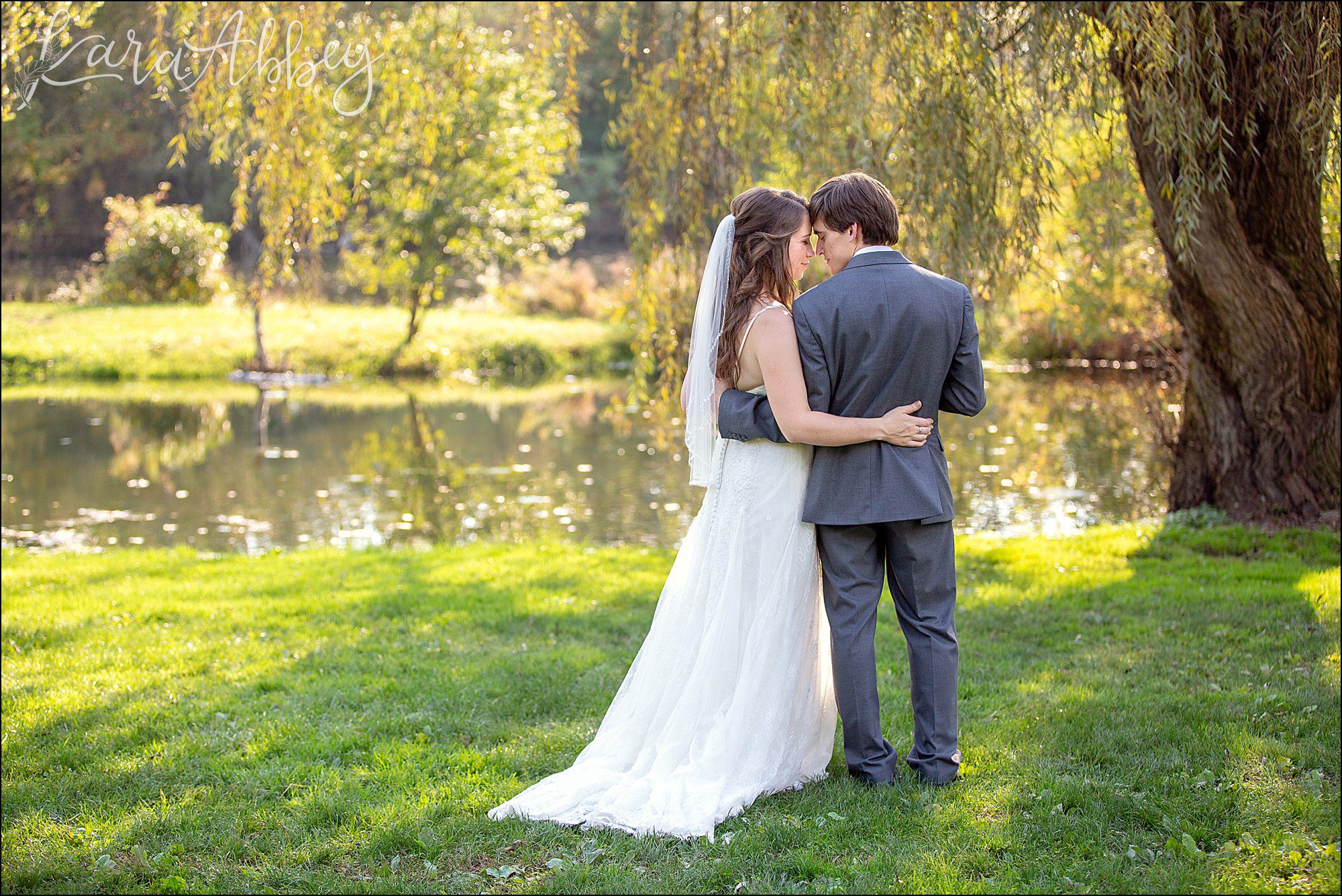 Succop Nature Park Wedding Outdoors in the Fall in Butler PA - Bride & Groom Portraits