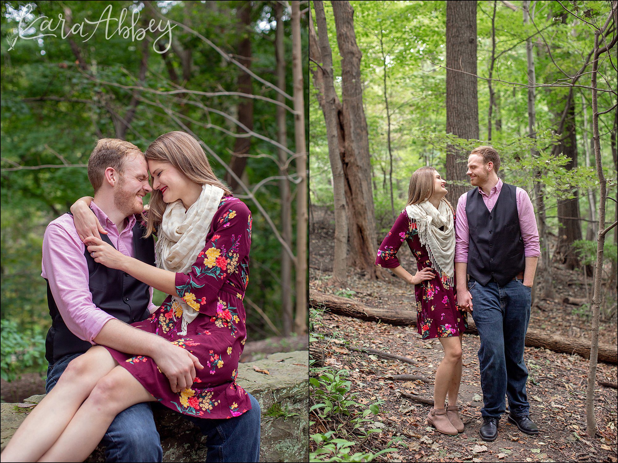 Summer Engagement Photos at Frick Park in Pittsburgh, PA