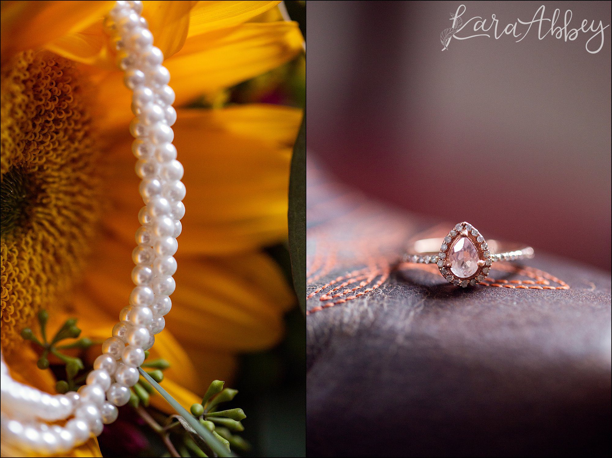Fall Red & Yellow Wedding Photography in Hopwood, PA - Bridal Details