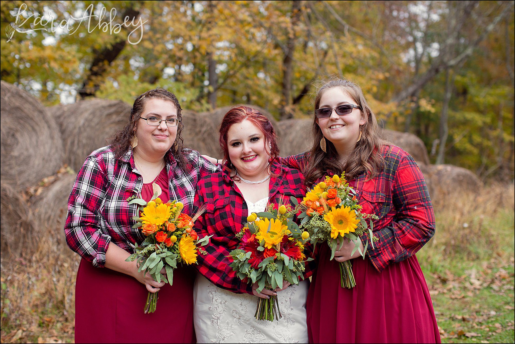 Fall Red & Yellow Wedding Photography in Hopwood, PA - Portraits at Friendship Hill National Historic Site