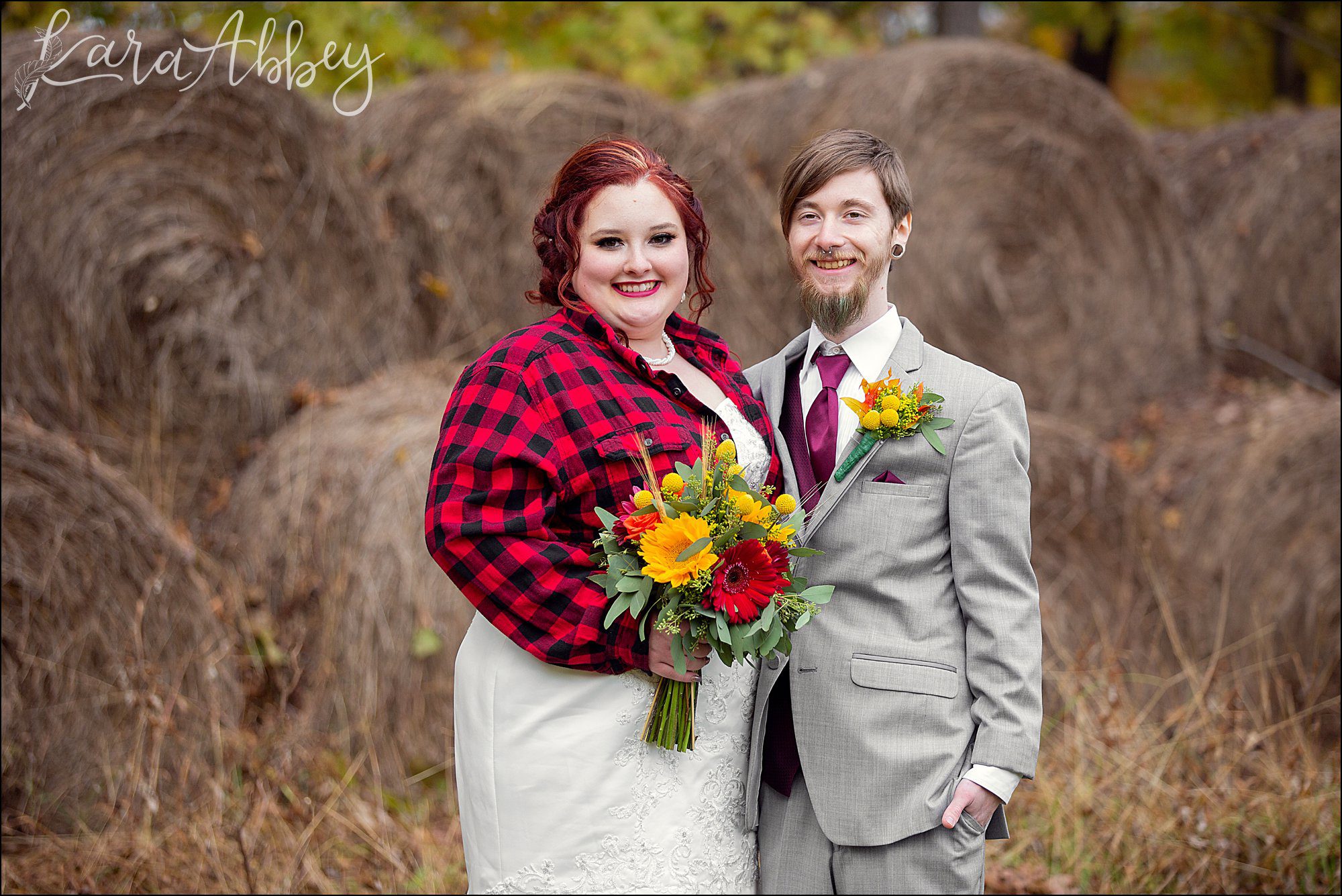 Fall Red & Yellow Wedding Photography in Hopwood, PA - Portraits at Friendship Hill National Historic Site