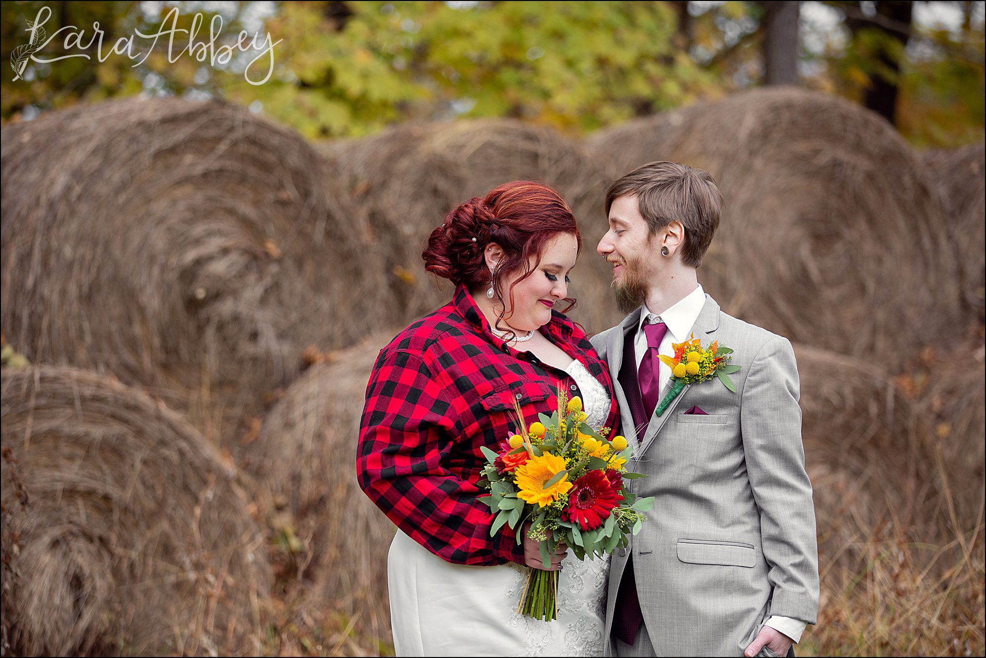 Fall Red & Yellow Wedding Photography in Hopwood, PA - Portraits at Friendship Hill National Historic Site