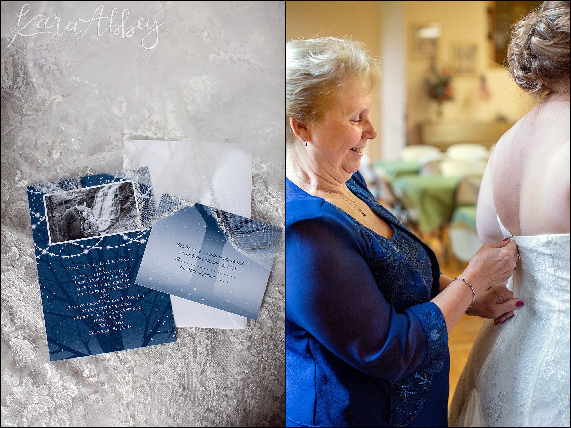 Chilly Fall Day - Blue Wedding Photography - Bridal Details