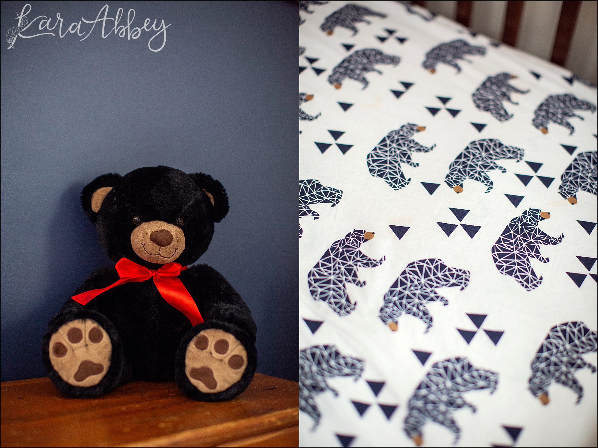 Navy Blue Bear-Themed Baby Boy Nursery in Irwin, PA