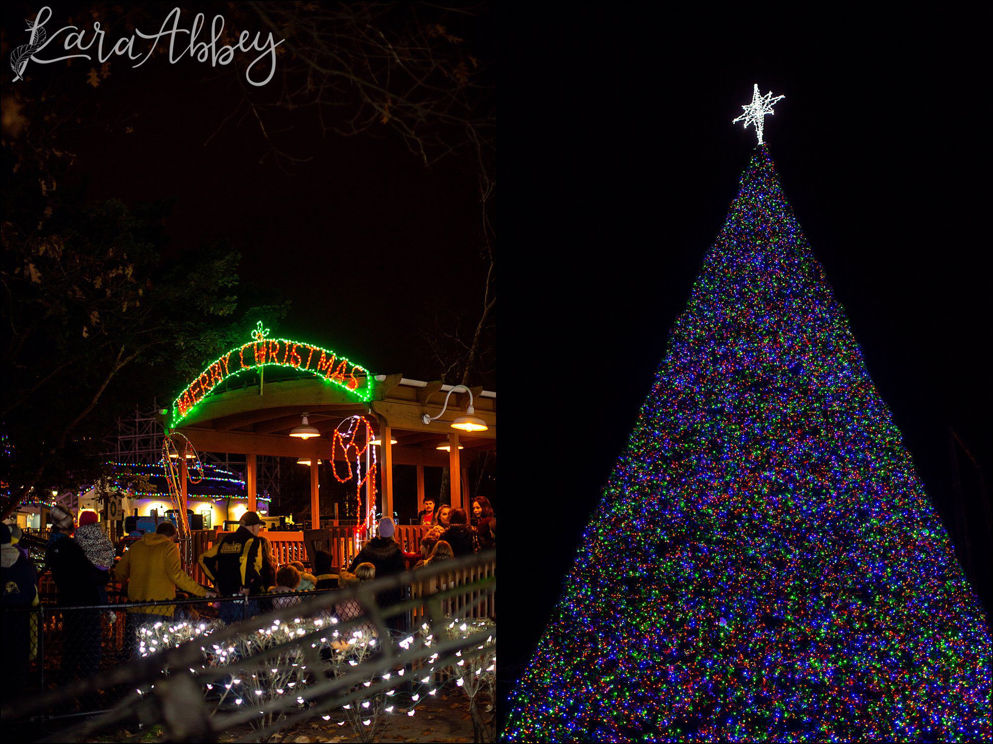 Kennywood Park Holiday Lights 2018 in West Mifflin, PA