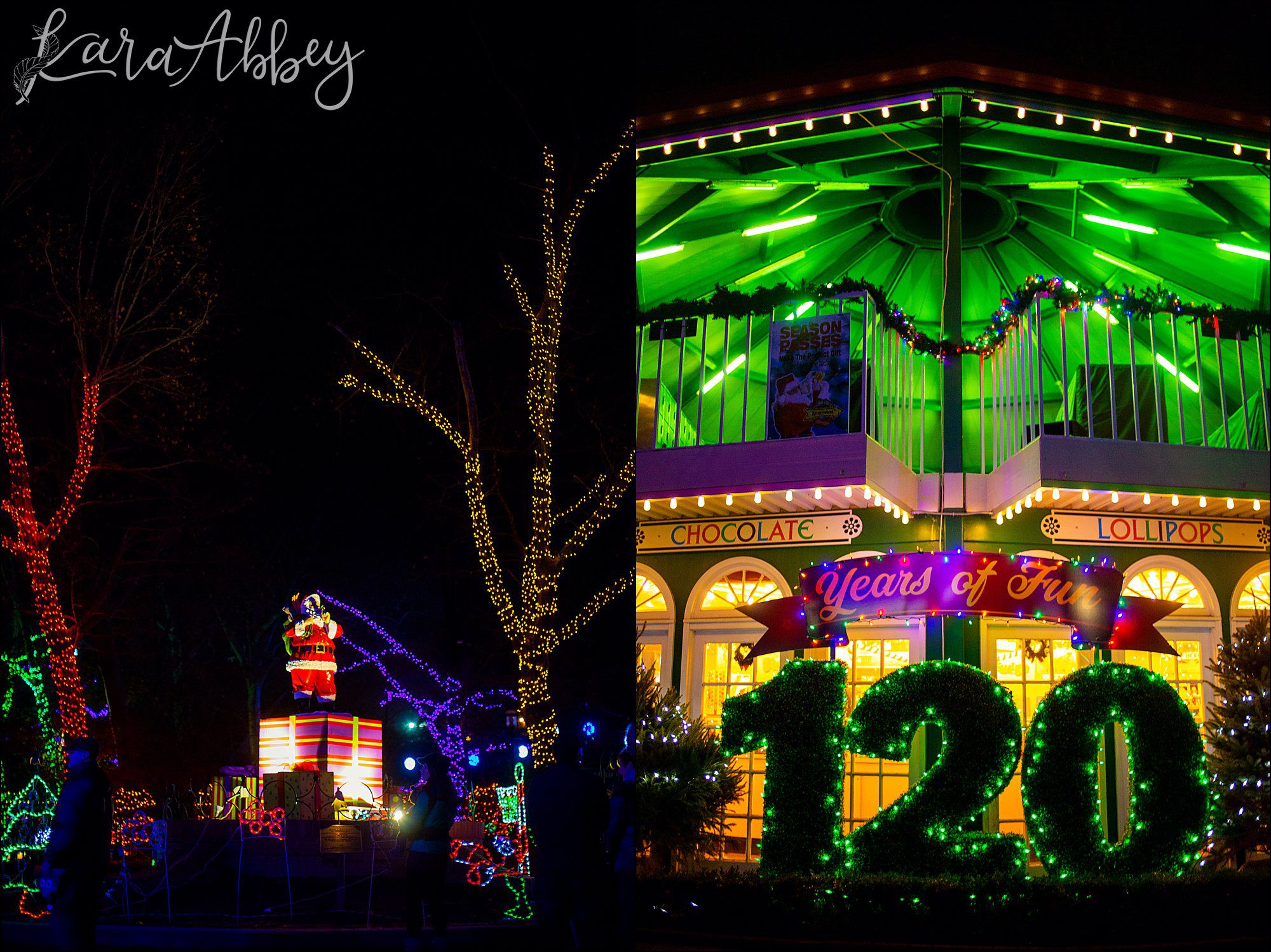 Kennywood Park Holiday Lights 2018 in West Mifflin, PA