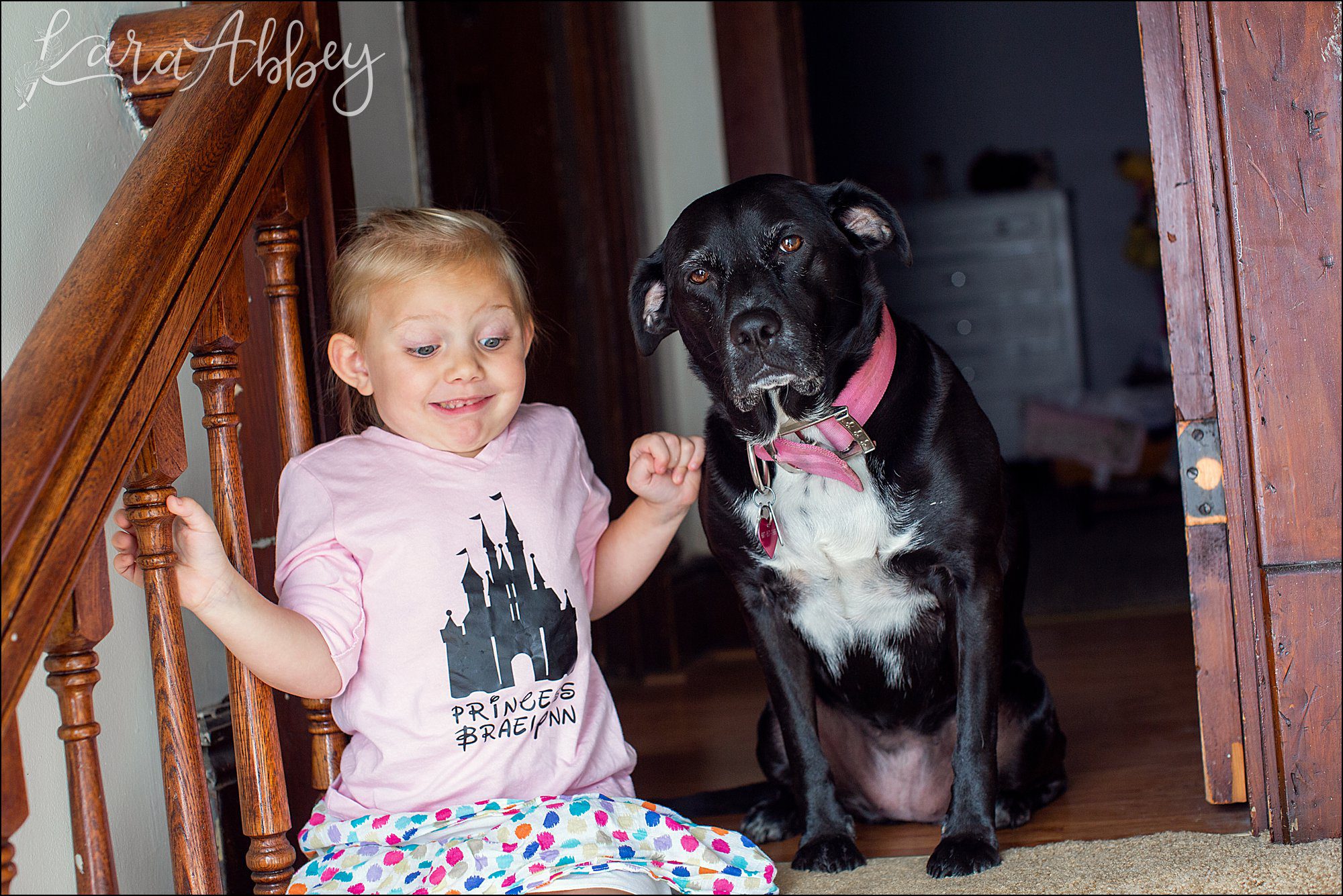 Bloopers from Weekly Photos of Black Lab and Toddler in Irwin, PA