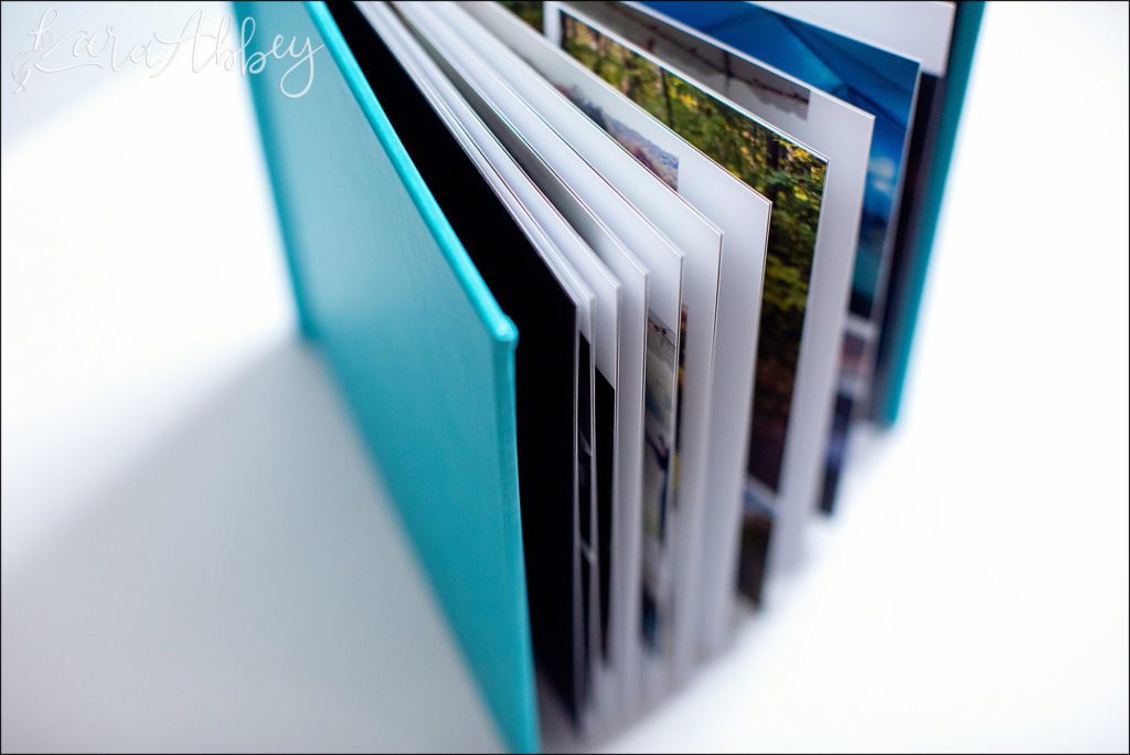 Fine Art Aqua Leather Wedding Album by Pittsburgh, PA Wedding Photographer