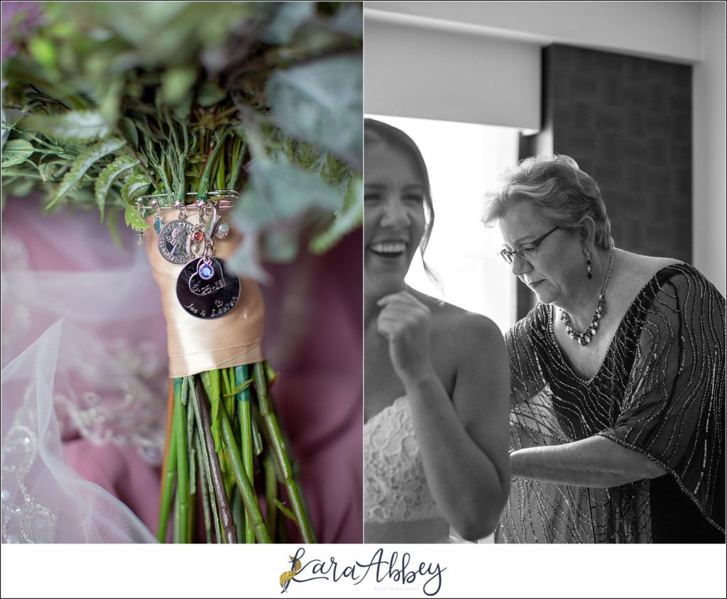 Downtown Pittsburgh Pastel Spring Wedding Day Highlights - Pre-Ceremony Getting Ready at the DoubleTree by Hilton Hotel