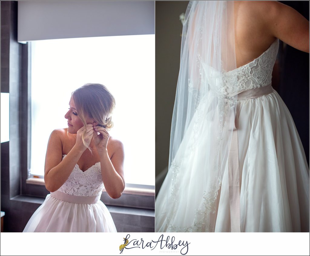 Downtown Pittsburgh Pastel Spring Wedding Day Highlights - Pre-Ceremony Getting Ready at the DoubleTree by Hilton Hotel