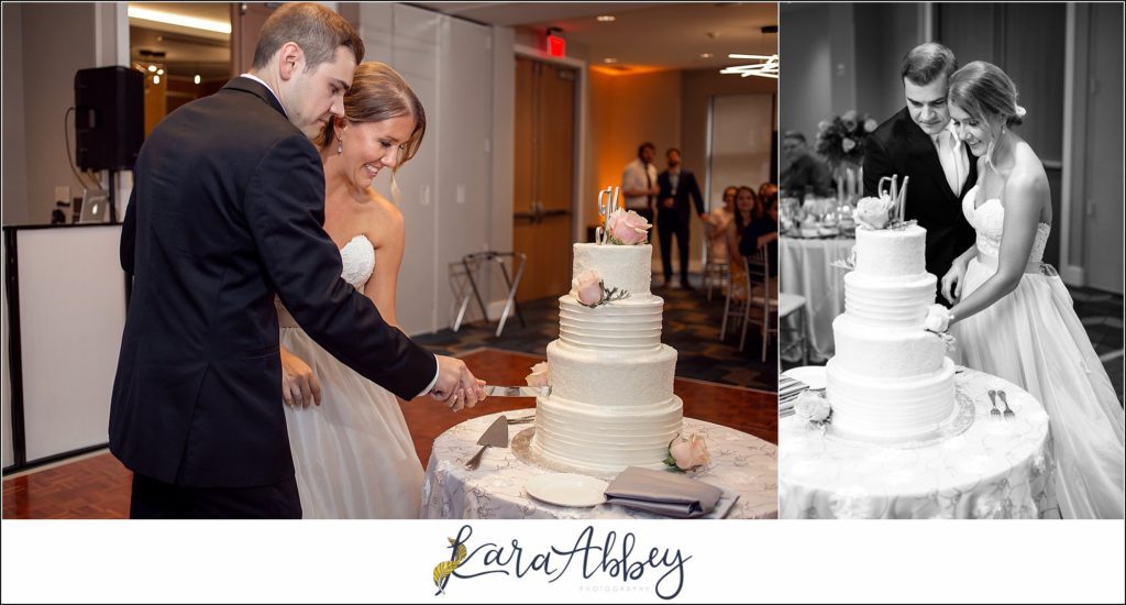 Downtown Pittsburgh Pastel Spring Wedding Day Highlights - Reception at DoubleTree by Hilton Hotel