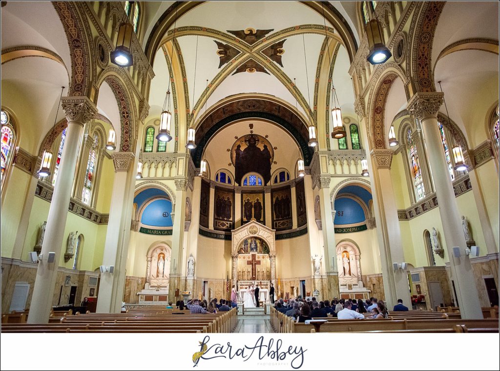 Downtown Pittsburgh Pastel Spring Wedding Day Highlights - Ceremony at Church of the Epiphany