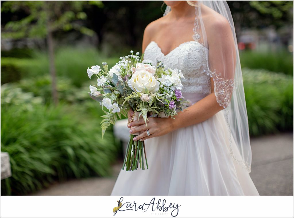 Downtown Pittsburgh Pastel Spring Wedding Day Highlights - Formal Portraits at Mellon Green