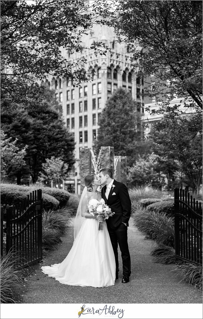 Downtown Pittsburgh Pastel Spring Wedding Day Highlights - Formal Portraits at Mellon Green
