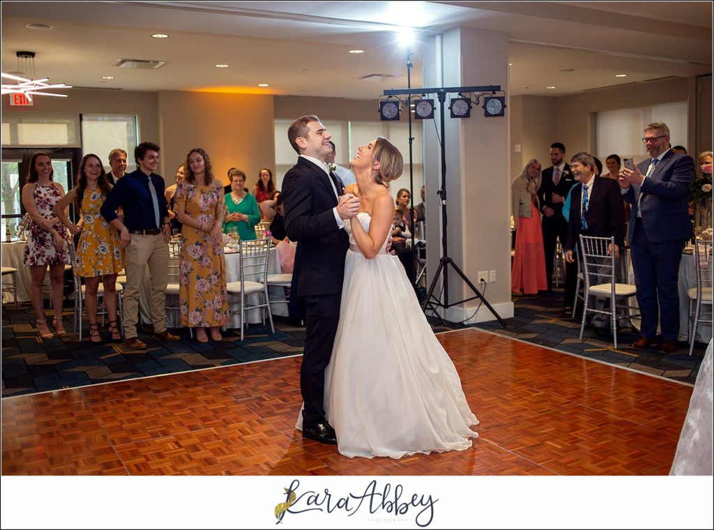 Downtown Pittsburgh Pastel Spring Wedding Day Highlights - Reception at DoubleTree by Hilton Hotel