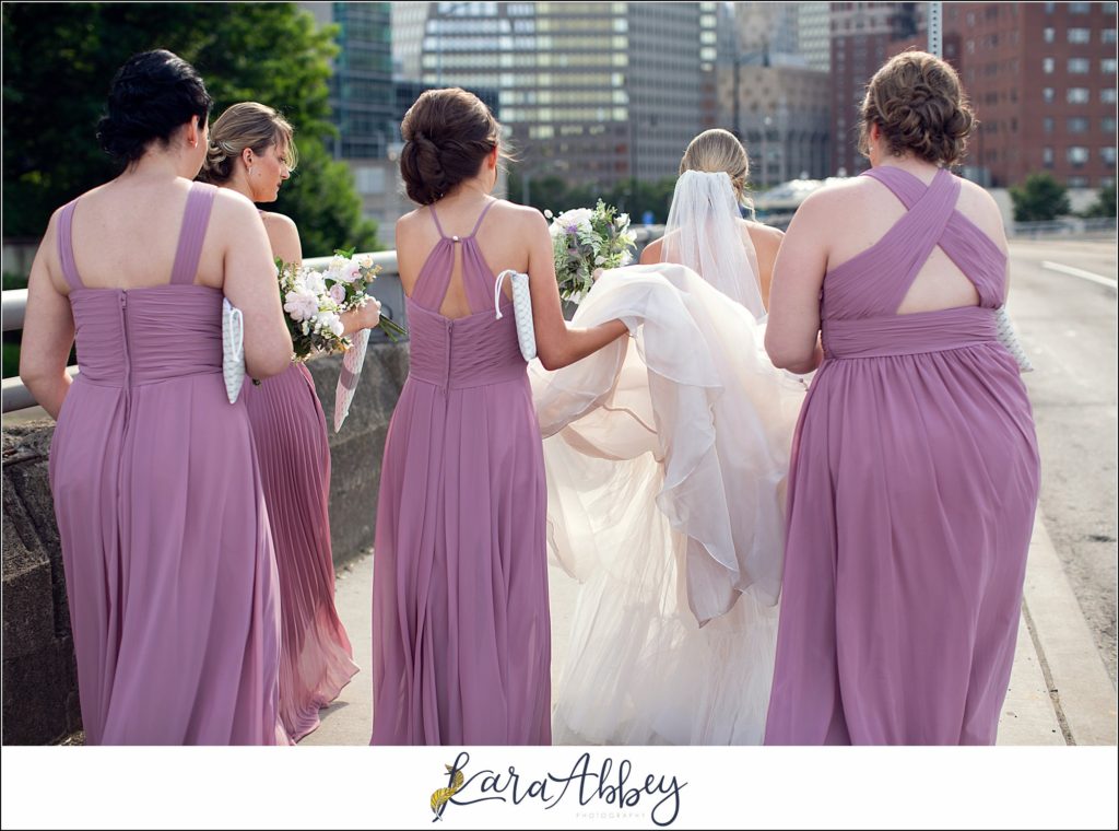 Downtown Pittsburgh Pastel Spring Wedding Day Highlights - Formal Portraits at Mellon Green