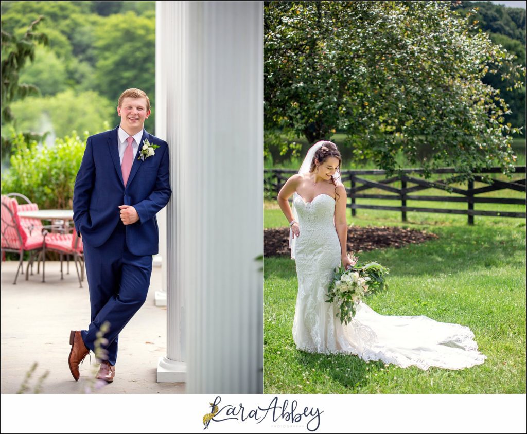Navy and Pink Summer Outdoor Wedding at the Hayloft in Rockwood, PA Bride & Groom Portraits