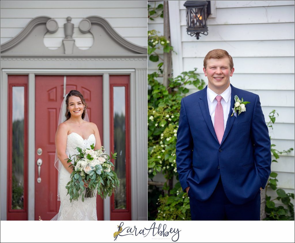 Navy and Pink Summer Outdoor Wedding at the Hayloft in Rockwood, PA Bride & Groom Portraits