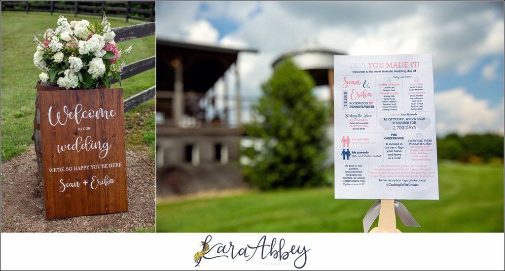Navy and Pink Summer Outdoor Wedding at the Hayloft in Rockwood, PA Ceremony