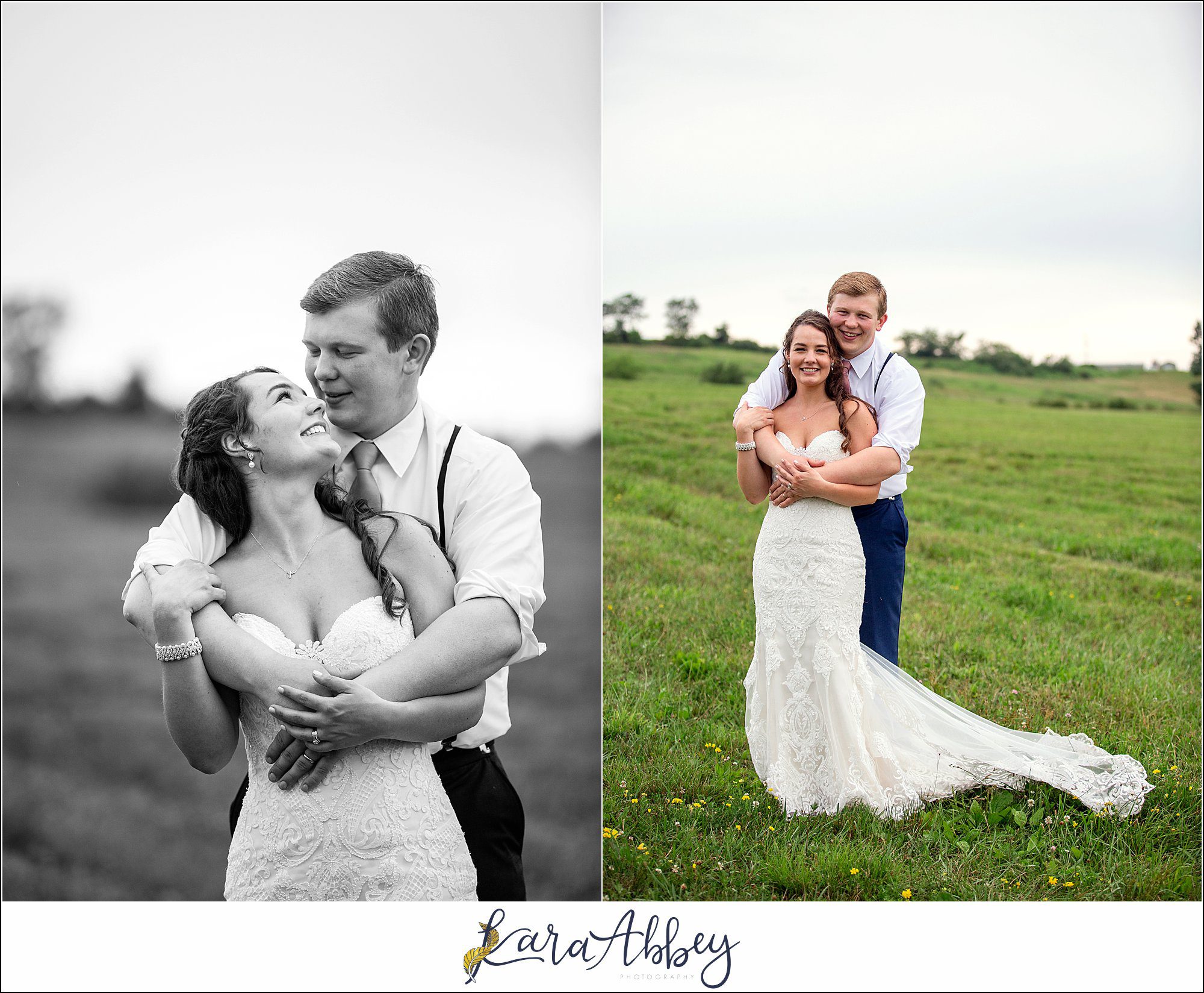 Navy and Pink Summer Outdoor Wedding at the Hayloft in Rockwood, PA Sunset Bride & Groom Portraits in the Field