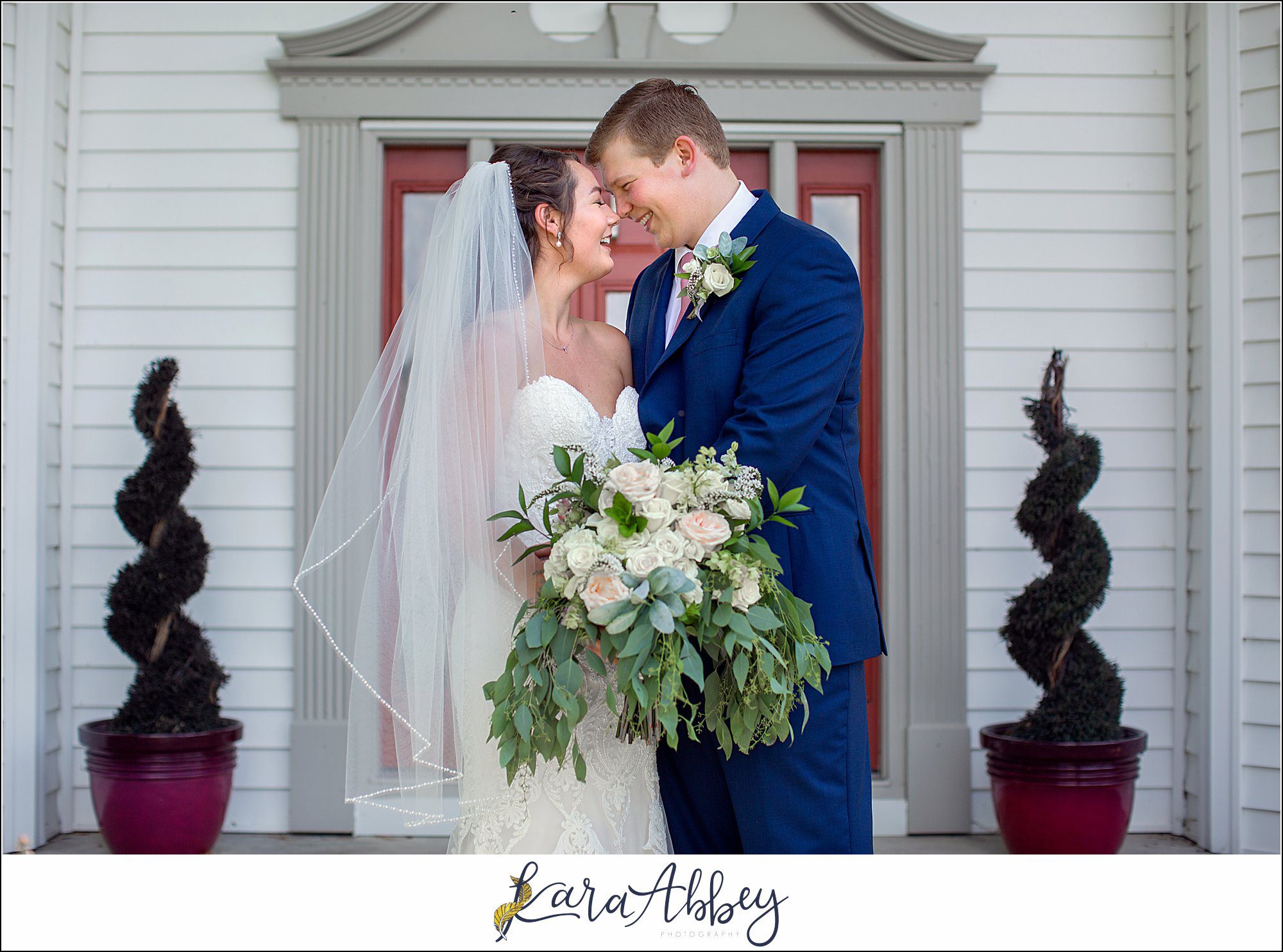 Navy and Pink Summer Outdoor Wedding at the Hayloft in Rockwood, PA Bride & Groom Portraits