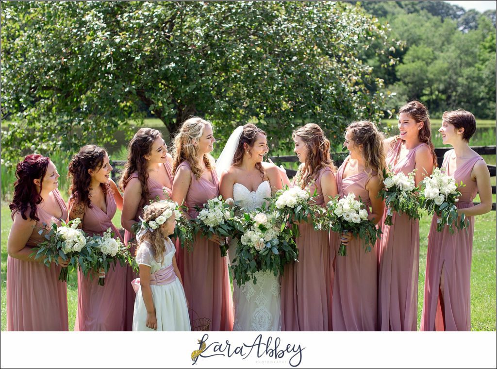 Navy and Pink Summer Outdoor Wedding at the Hayloft in Rockwood, PA Bride & Groom Portraits