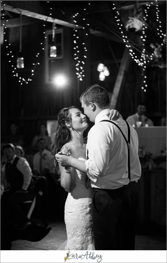 Navy and Pink Summer Outdoor Wedding at the Hayloft in Rockwood, PA Reception in the Barn First Dance